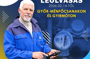 Lakossági vízmérő leolvasás Győr-Ménfőcsanakon és Gyirmóton